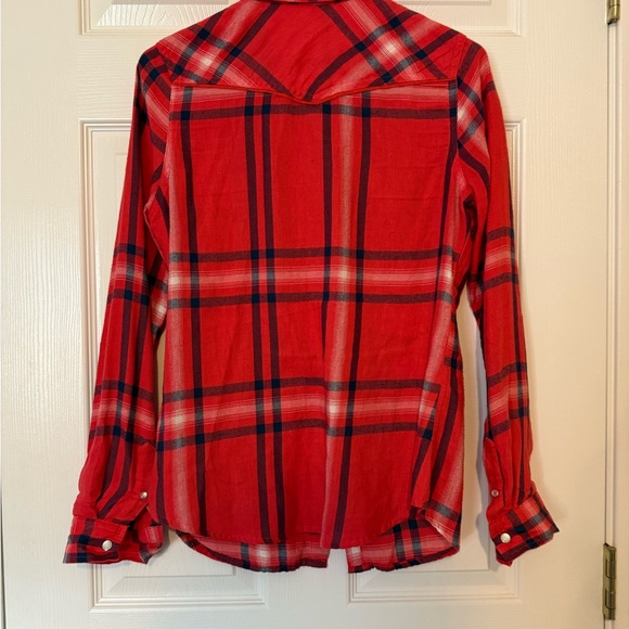 Mossimo Supply Co. Red and Blue Plaid Shirt - Picture 2 of 3
